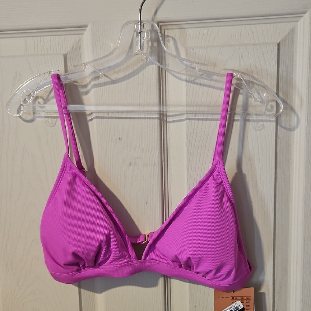SHADE AND SHORE PURPLE/PINK BIKINI TOP: NEW WITH TAGS: SIZE L